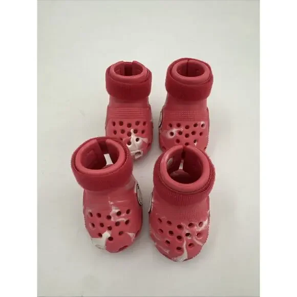 Bark Box Crocs Dog Shoes Pink Dragonfruit Size Small Complete Set New in Box - Picture 2 of 11